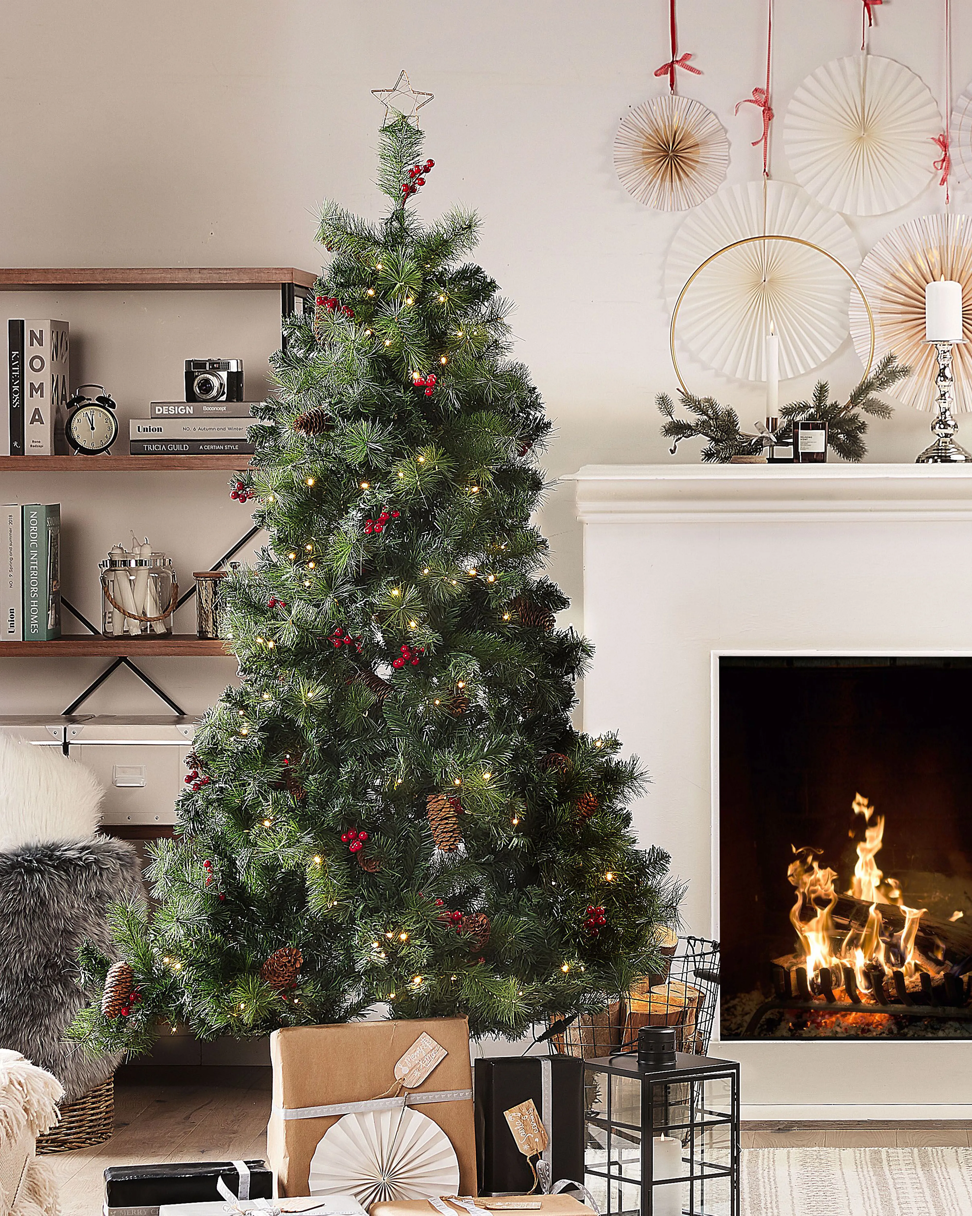 Kunstkerstboom LED JACINTO 180 cm Donkergroen