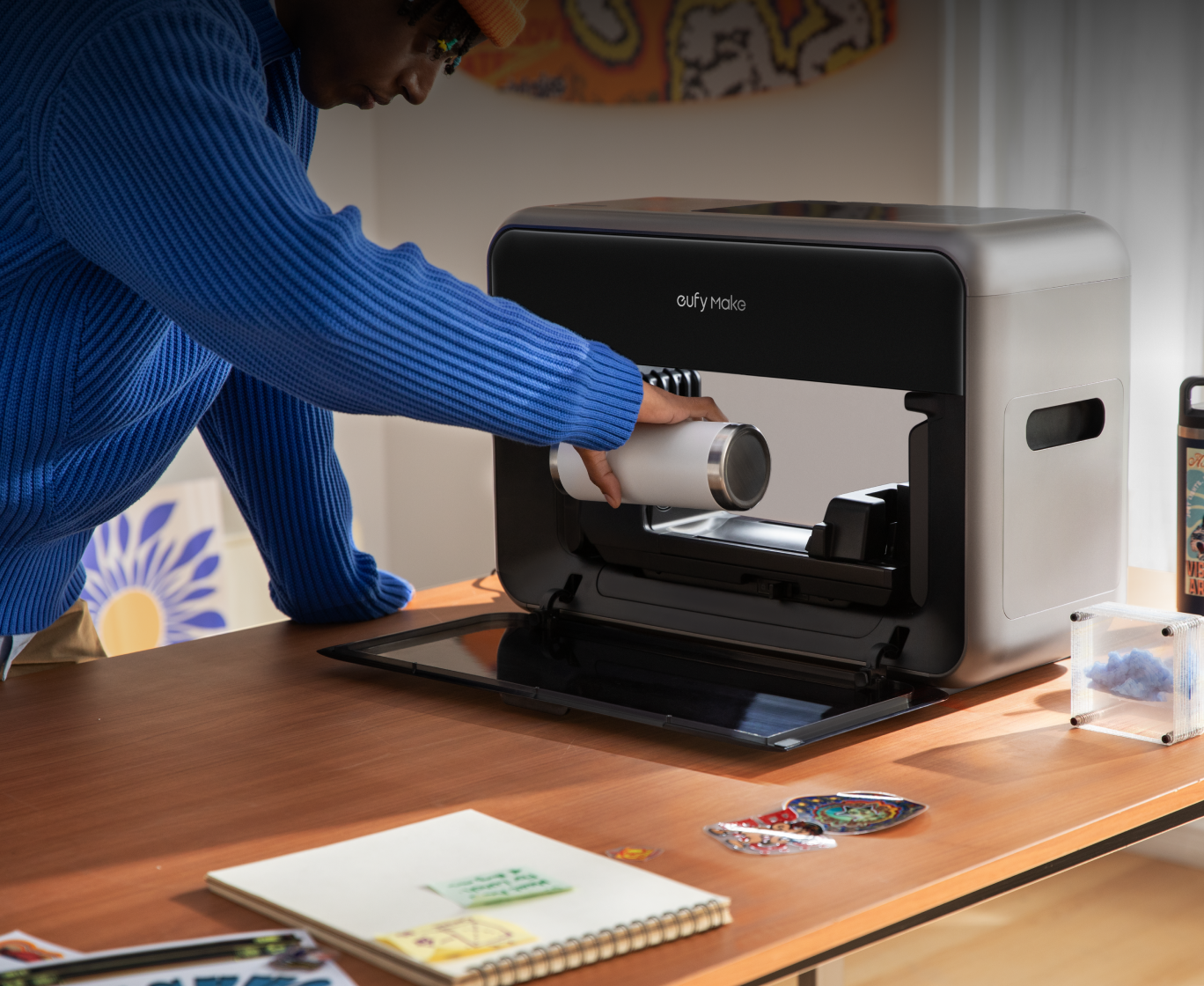 eufyMake  E1 Deluxe-Set, 1 Set    UV Drucker mit UV DTF Laminiergerät & Rotary Printing Attachment