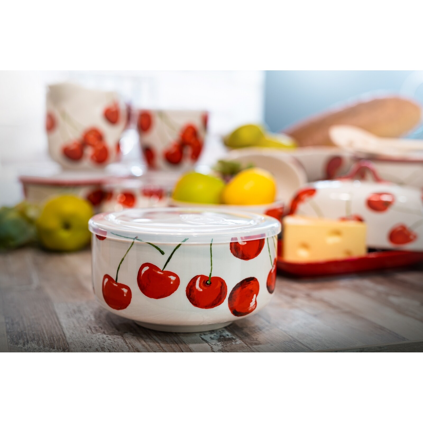 neuetischkultur Mikrowellen Keramik Schüssel 900 ml Cherry