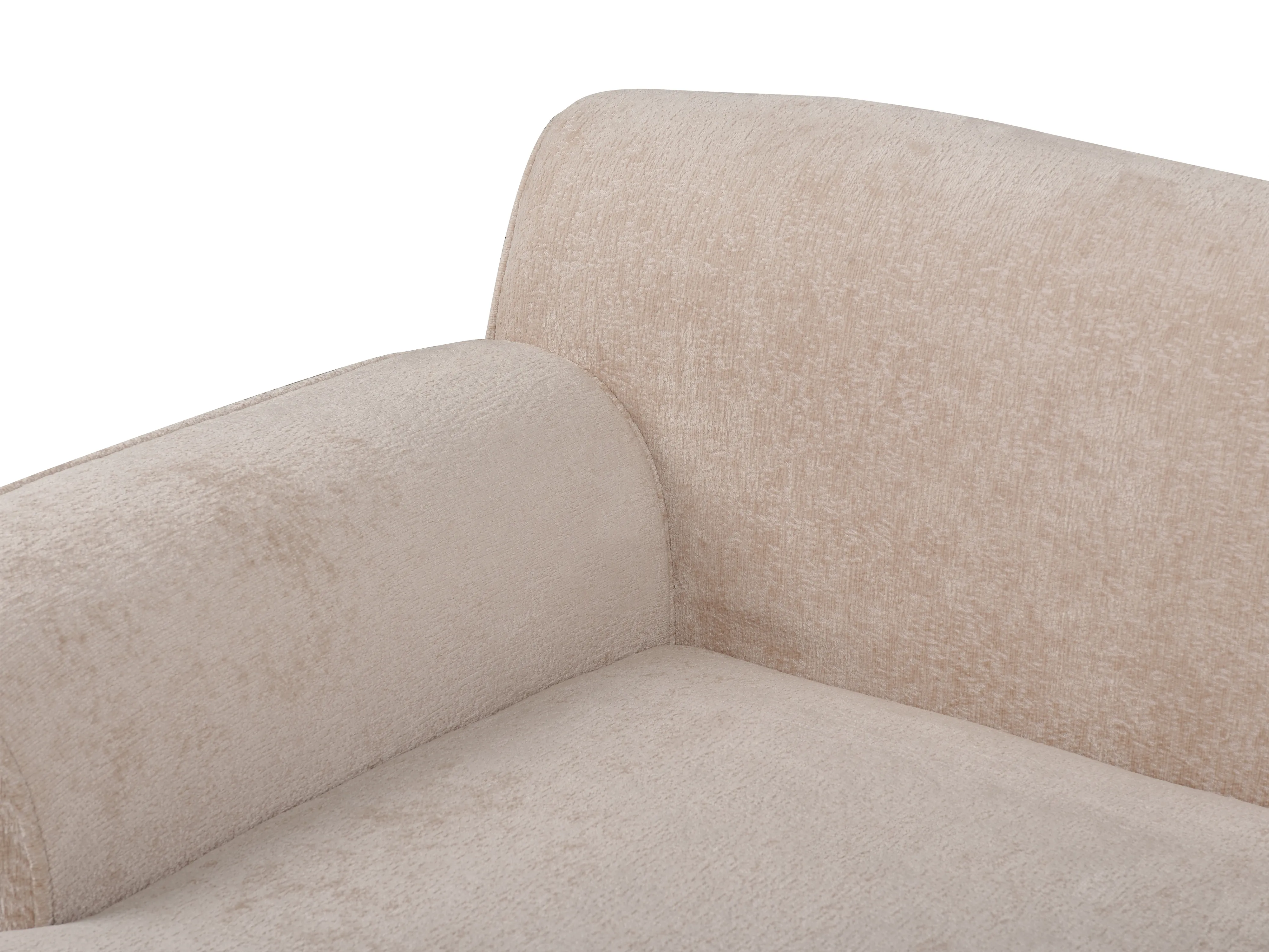 Hoekbank 3-zits SIMOS Chenille Beige rechtszijdig