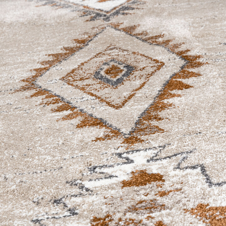 Berber vloerkleed rond - Blend Aztec Beige