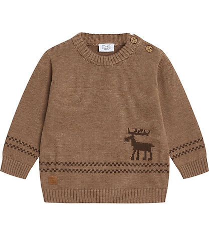 Hust and Claire Bluse - Strick - Pilou - Kaffee-Melange