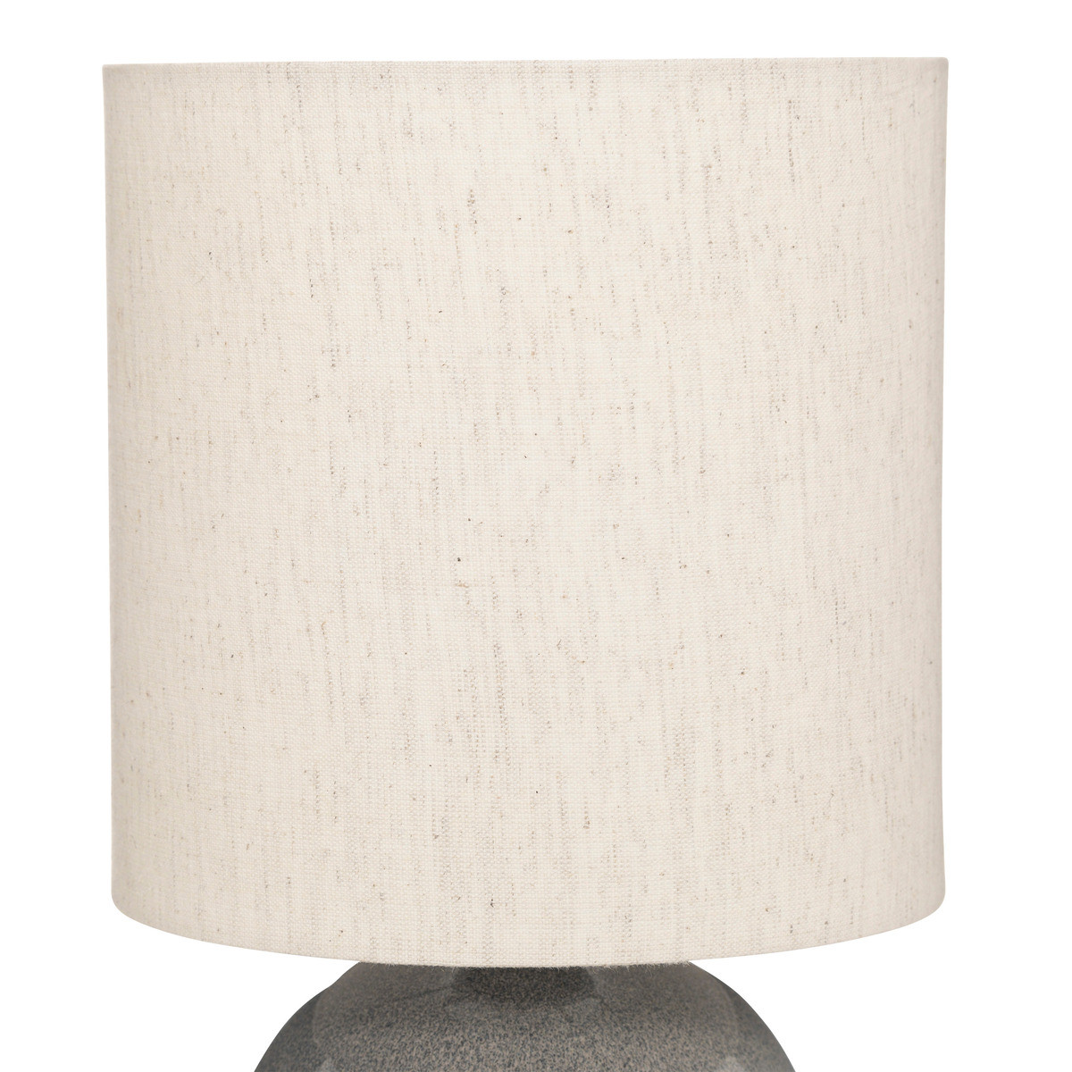 Lampe à poser en céramique gris bleu et abat-jour coton h 28 cm