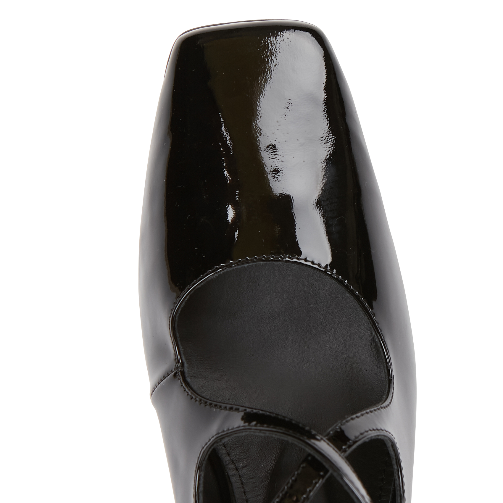 REGGIE - Sandales en cuir verni | Noir