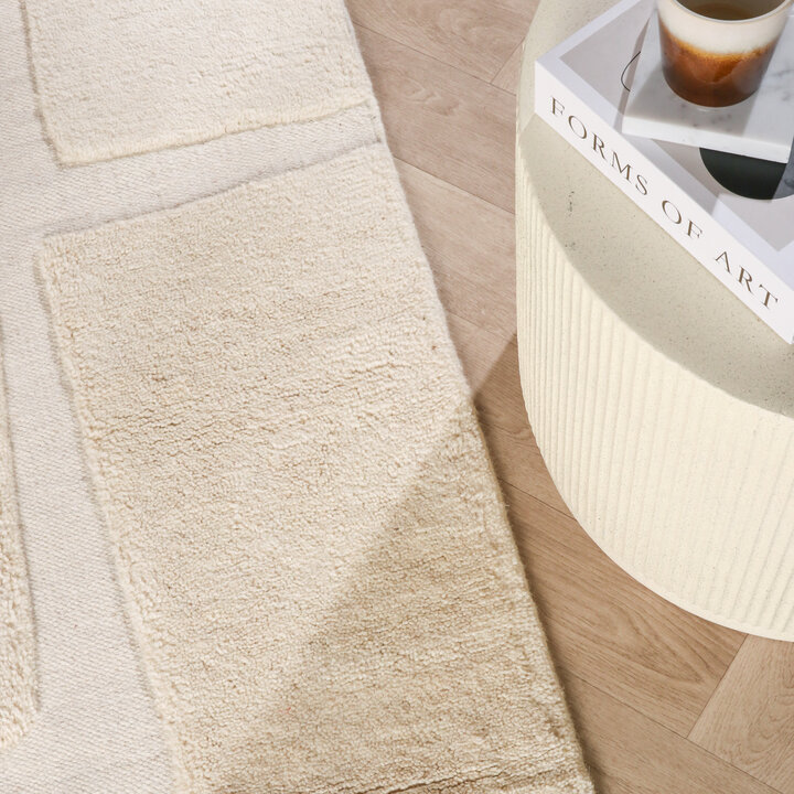 Wollen vloerkleed - Judith Pebble Creme