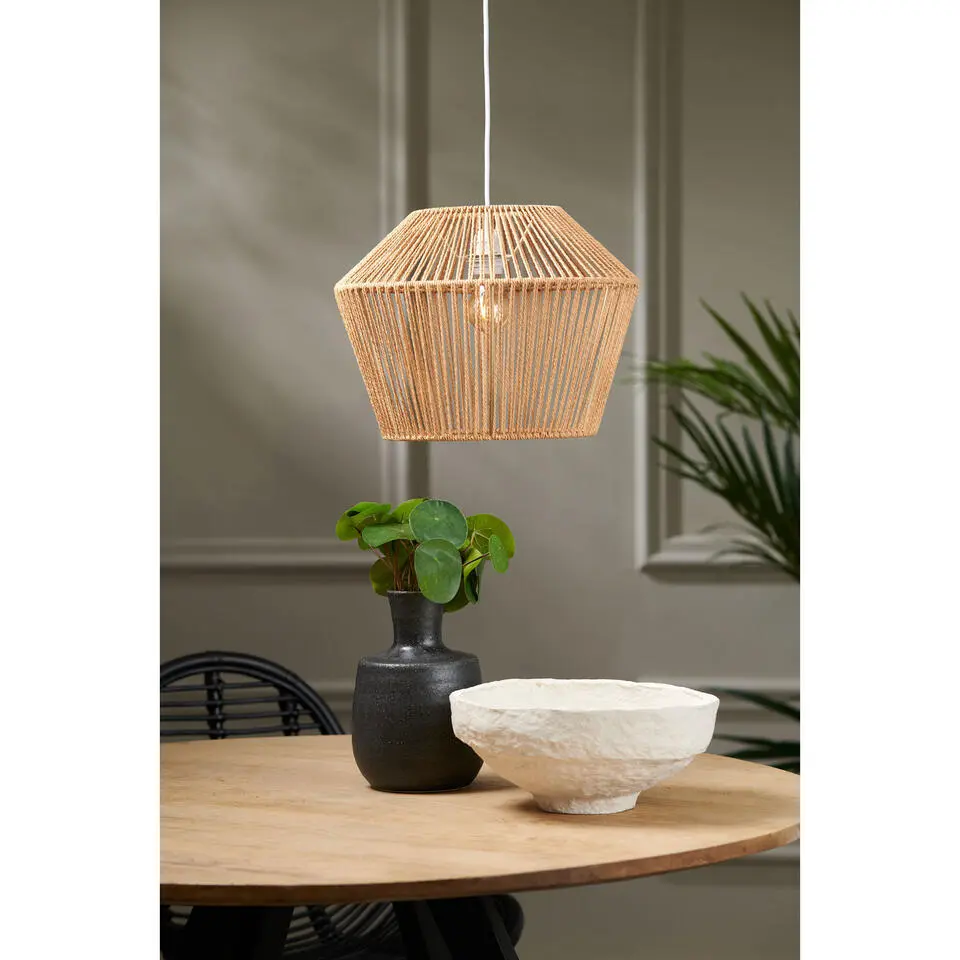 Hanglamp Caspian - Bruin/Wit- Ø40cm