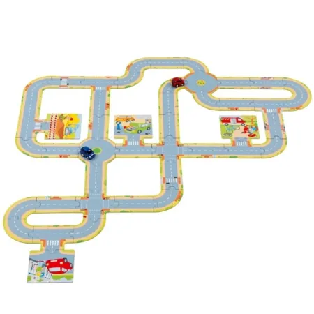 goki Spielstraße mit 2 Fahrzeugen