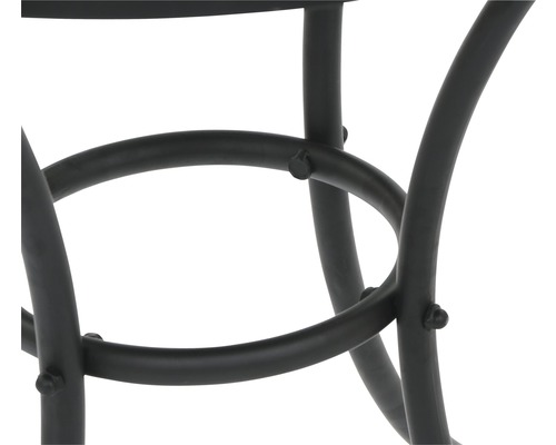 Siena Garden Prato balkontafel, steenmozaïeklook, Ø 70 cm, H 69,5 cm, grijs