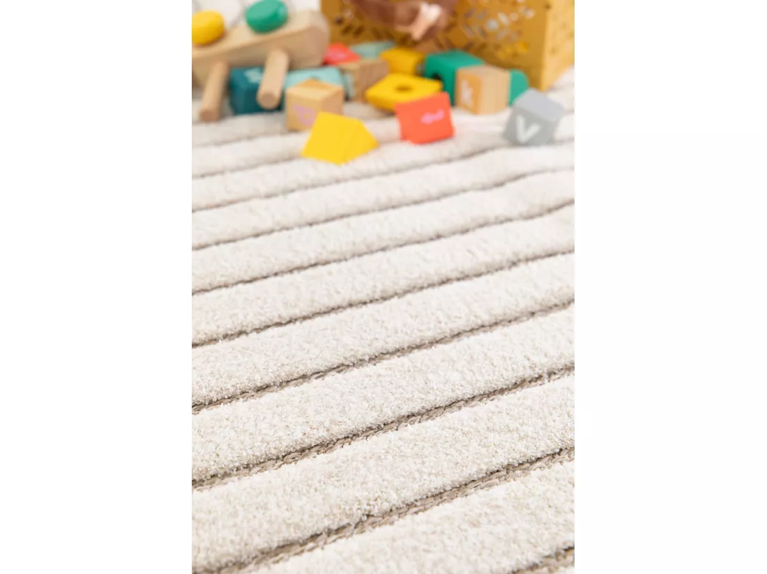 Tapis intérieur - scandinave avec relief - blanc - 120 x 170 cm - DIENA