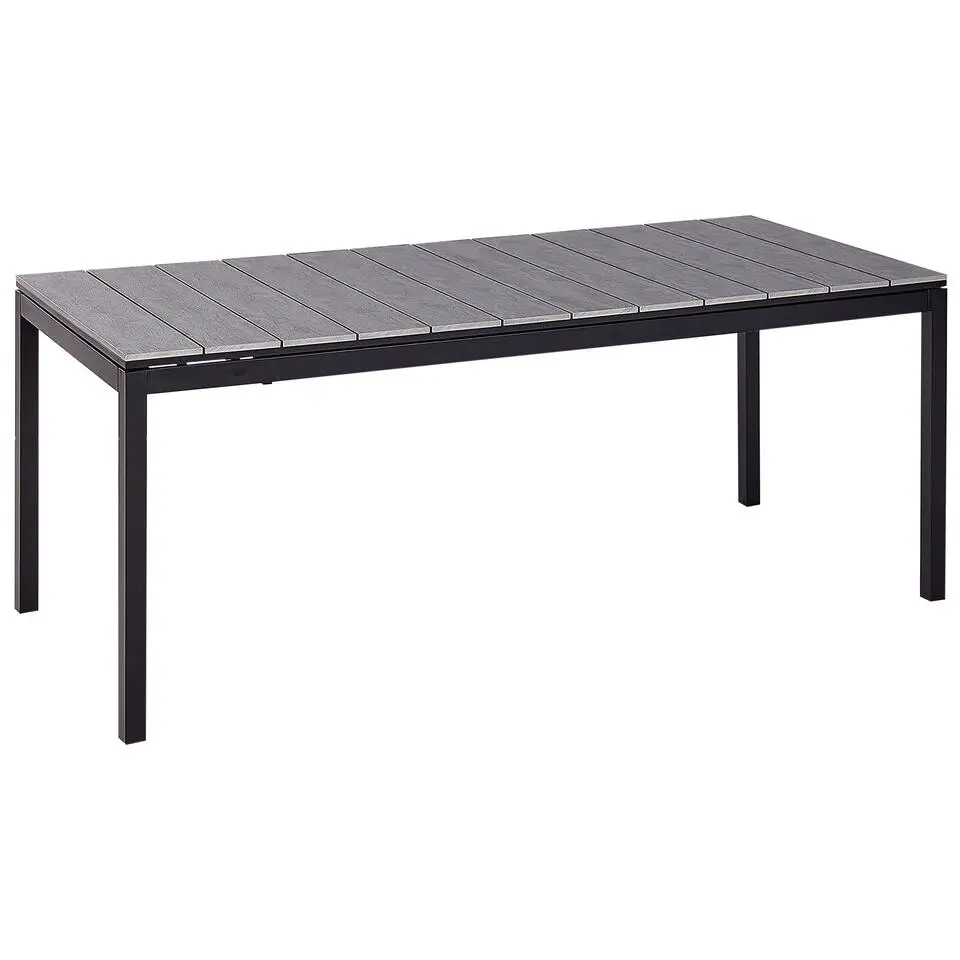 TOFANE - Eettafel uitschuifbaar - Grijs - 198/248 x 90 - Aluminium