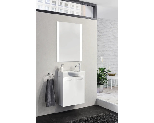form&style wastafelmeubel FELINA BxHxD 52 x 60 cm x 24,3 cm Frontkleur wit hoogglans 82271