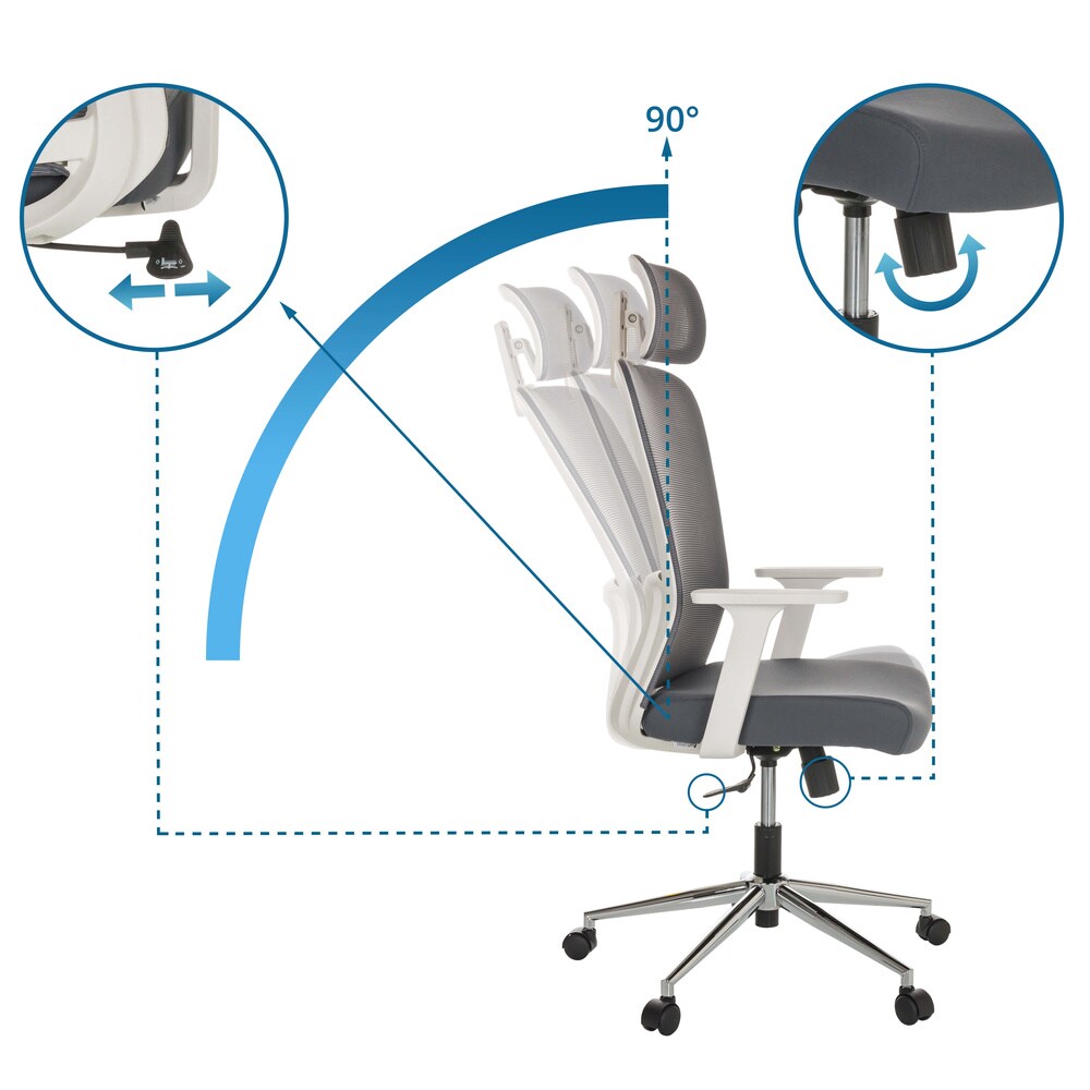 Home Office Bürostuhl BELAIA W Stoff mit Armlehnen hjh OFFICE