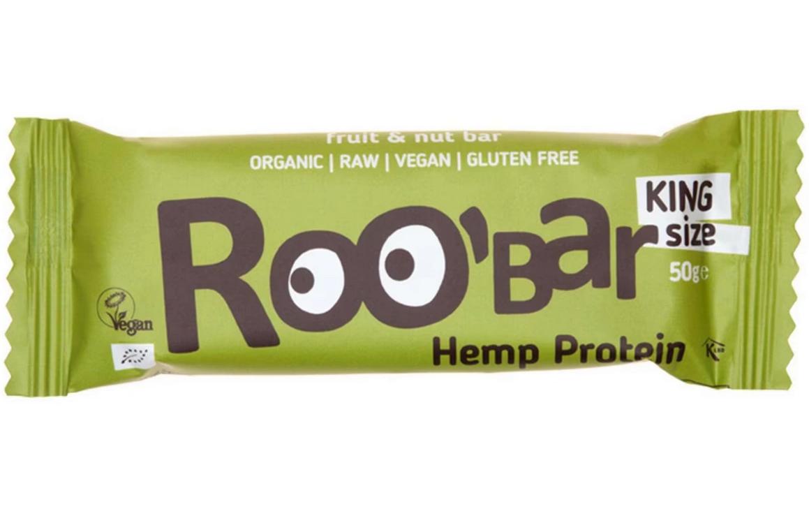 Rohkostriegel Hanf Protein 16 x 50 gBio-Riegel auf Basis von Datteln und Mandeln