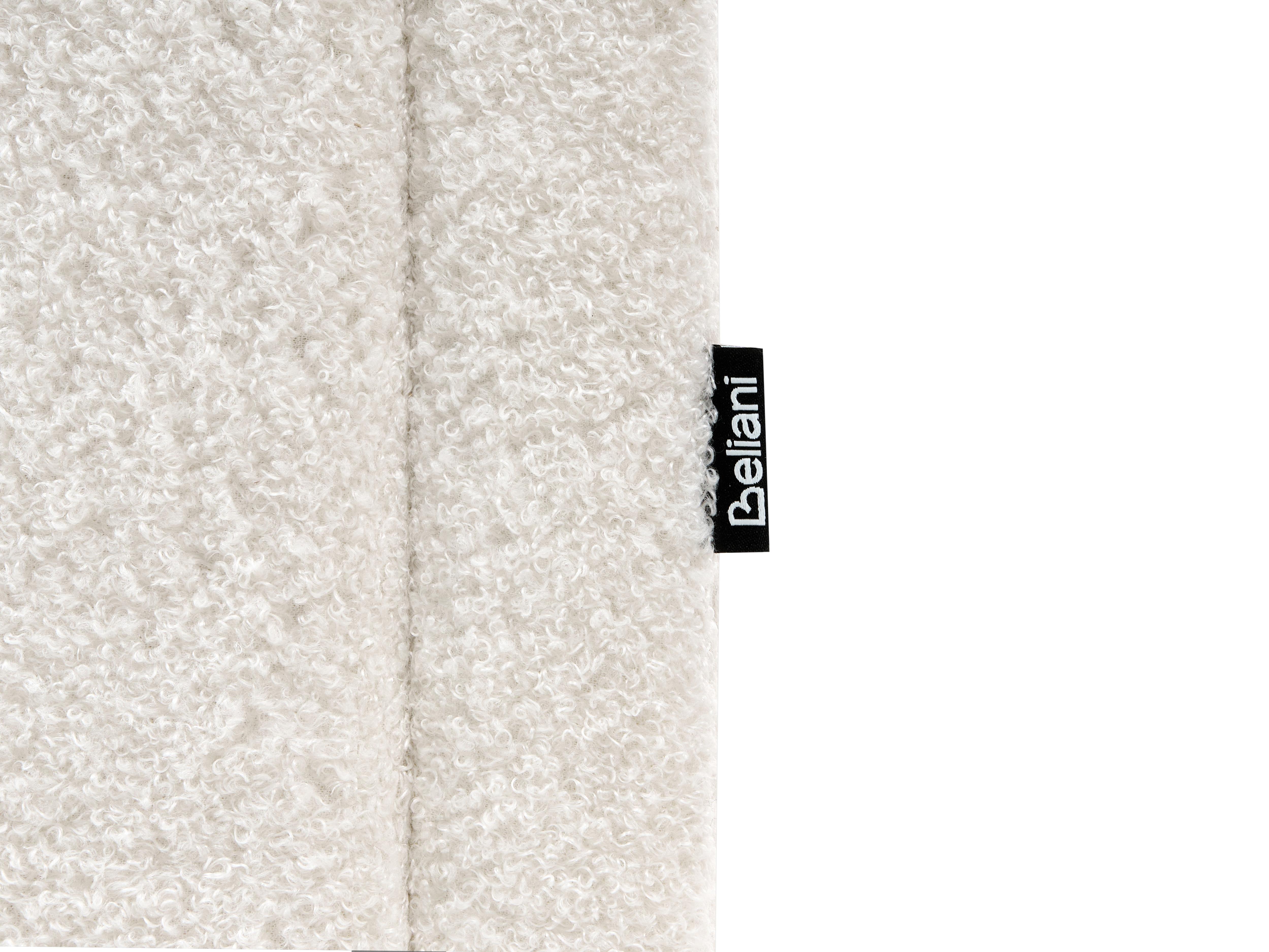 Opbergbed zonder hoofdbord Bouclé DINAN 140 x 200 cm Gebroken wit