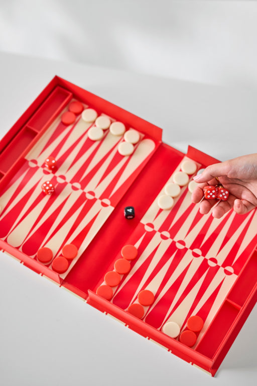Printworks Spel Classic - Art of Backgammon - Rood|CrÃ¨me