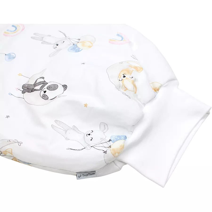 TupTam Baby Strampelsack mit Bund für Mädchen  und Jungen weißbeige