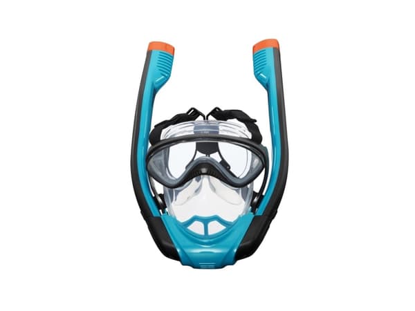 Bestway 24058 / 23, Voksen, Full ansiktsmaske, Snorkling, Silikon, Sort, Rød, Gjennomsiktig, Turkis, 14 år
