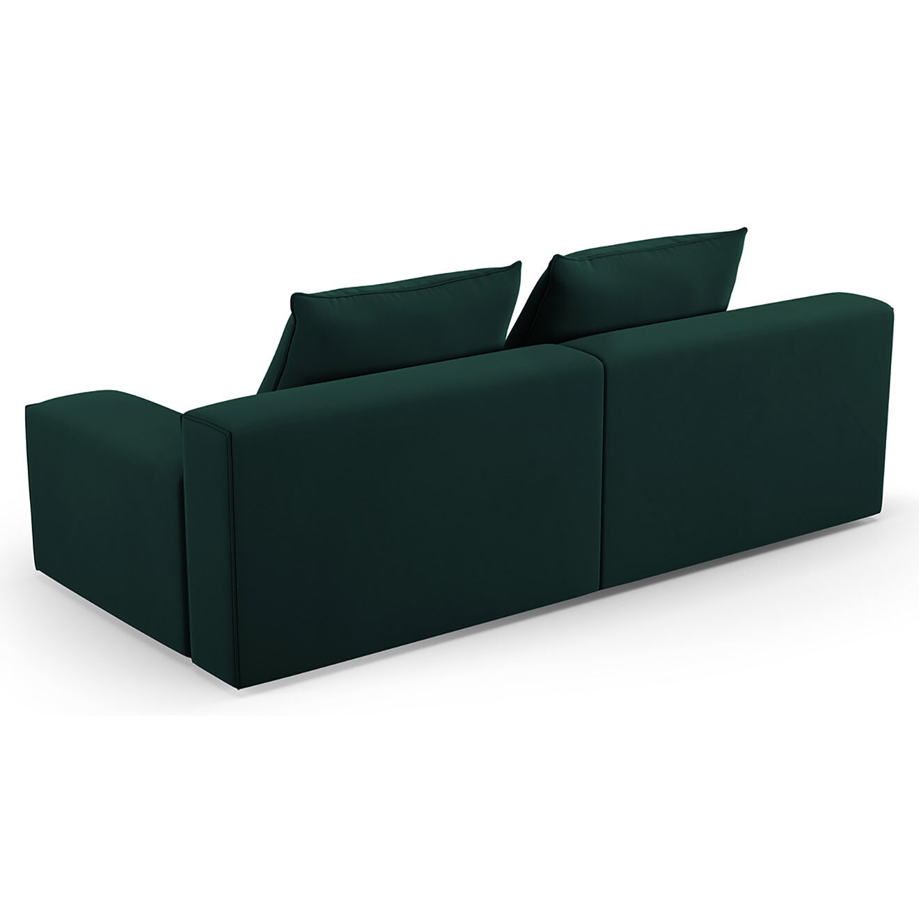 Mazzini Sofas Canapé Velours Ivy 3 Places vert foncé - 210x105x89 cm