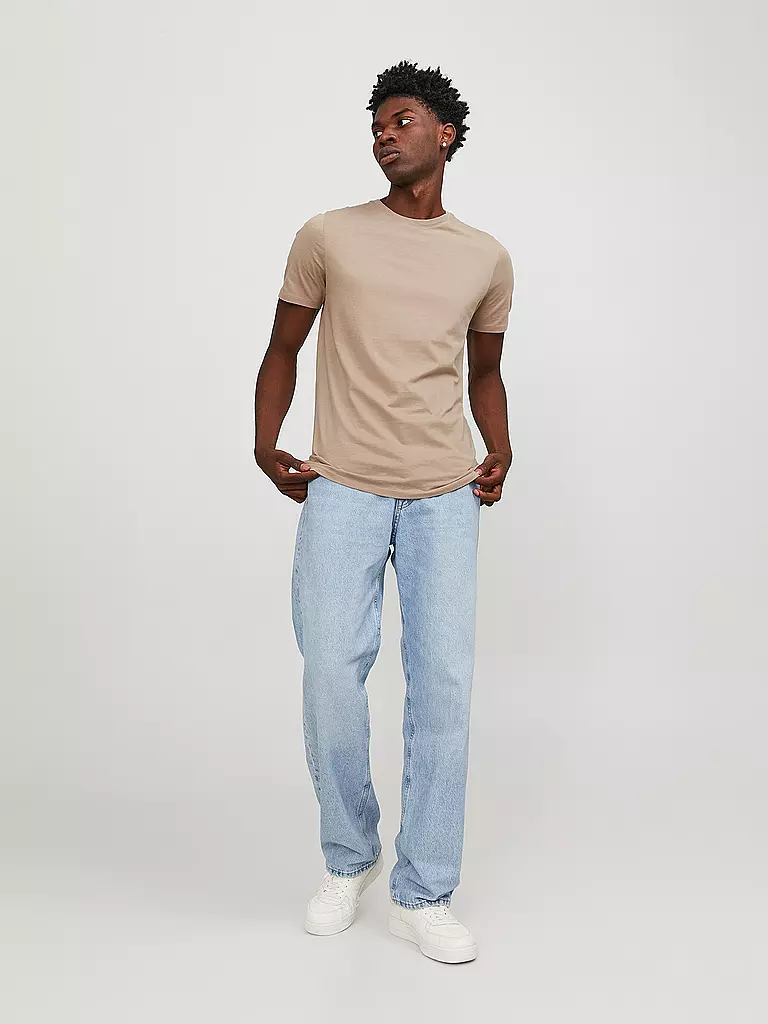 JACK & JONES T-Shirt JJEORGANIC beige