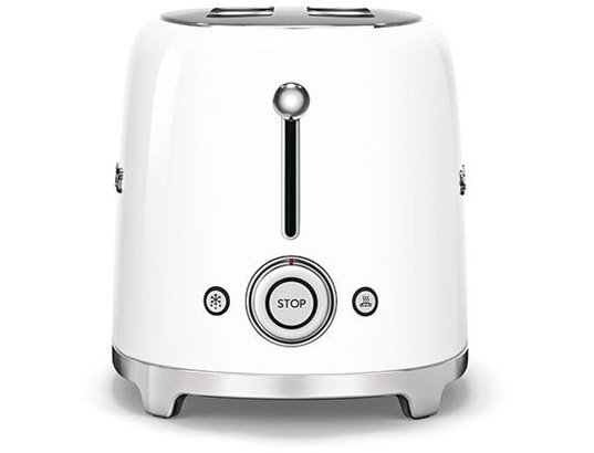 SMEG - Grille pain TSF02WHEU Blanc 2 fentes extra longues