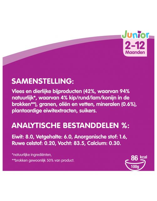 Whiskas Junior Classic In Saus - Kattenvoer - 100 g