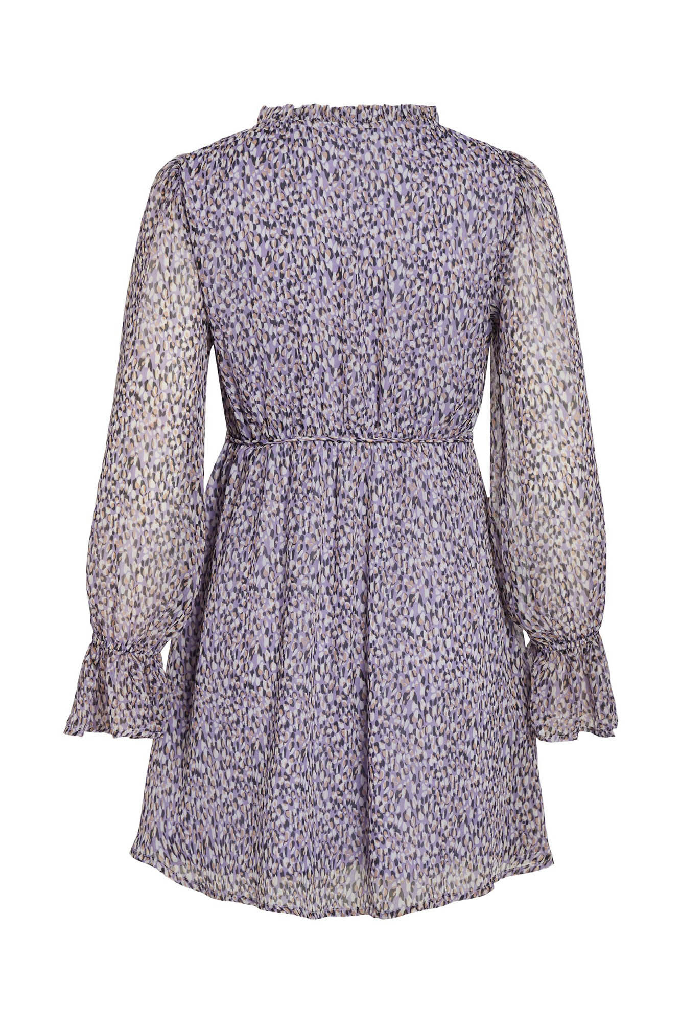 Vestido curto de manga comprida - Lilás