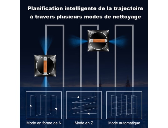 LIECTROUX - Robot lave vitre Aspirateur robot laveur de vitres yw910