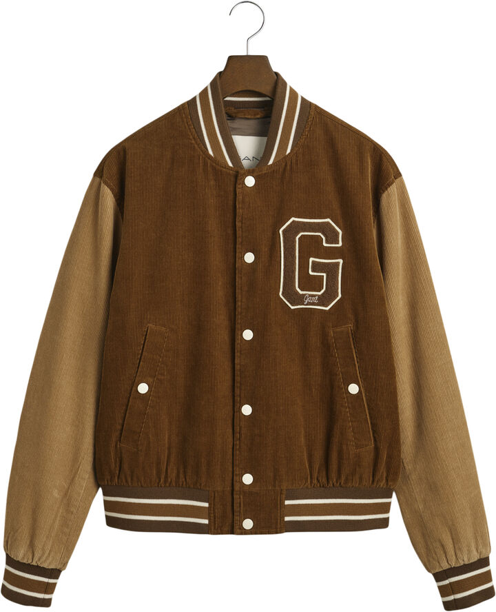 Gant CORD VARSITY JACKET Cacao