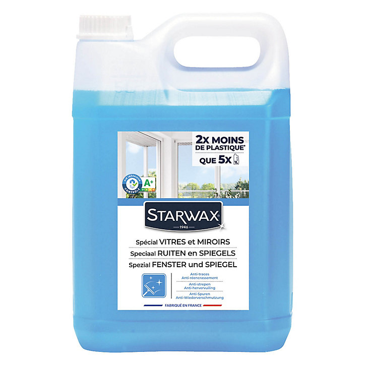 Nettoyant spécial vitres anti-traces à l'alcool Starwax 5L