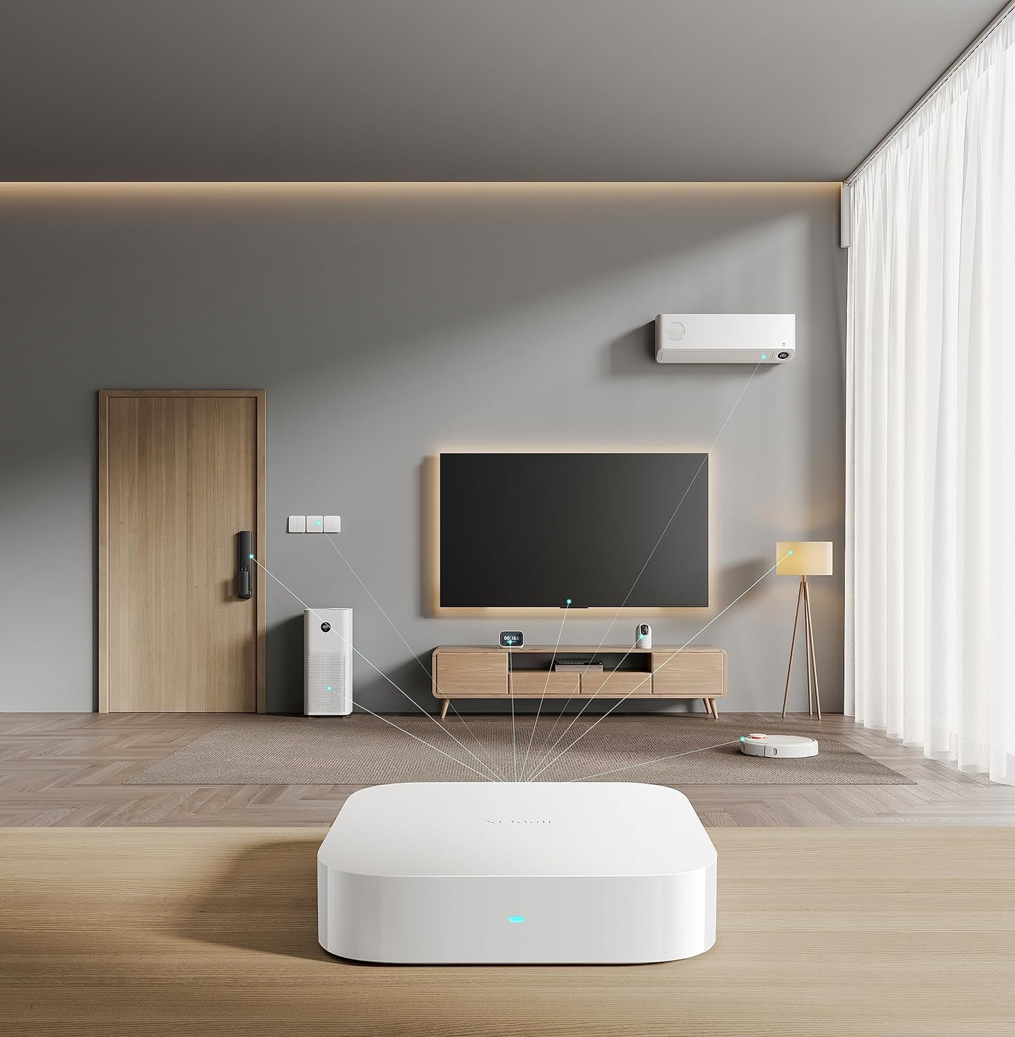 Smart Home Hub 2 mit Bluetooth / Zigbee 3.0 und WiFi App Control iOS/Android   Ethernet LAN RJ45 Anschluss (BHR6765GL) - Weiss