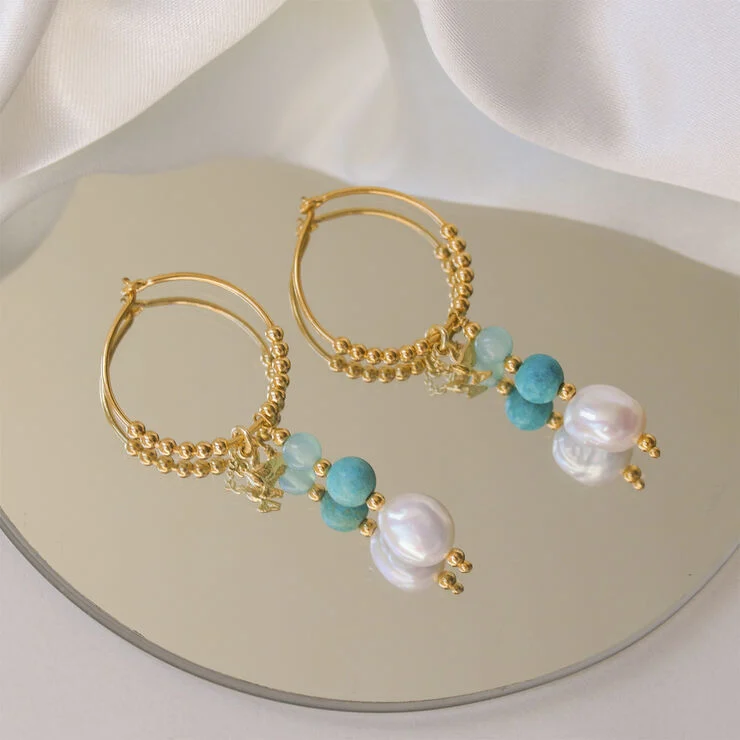 With love darling Peace Hoop earring Vermeil