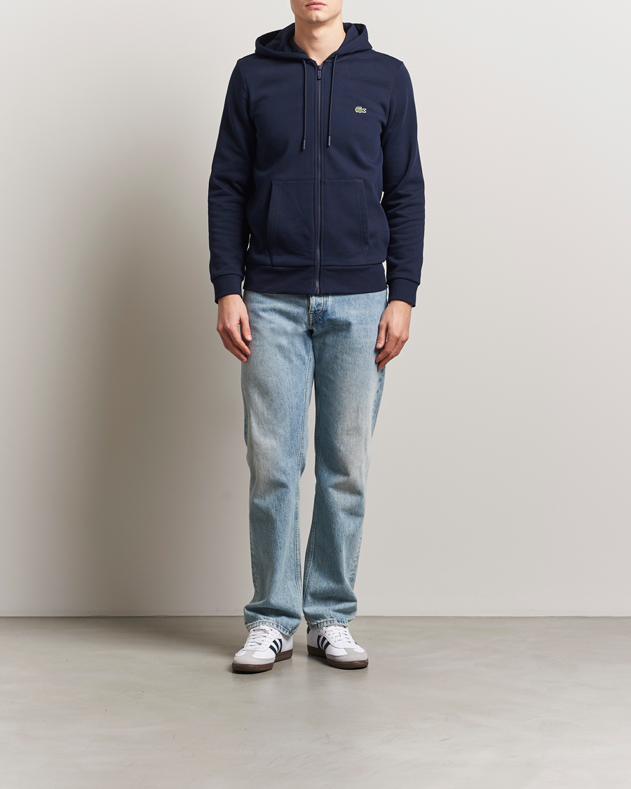 Lacoste Full Zip Hoodie Navy