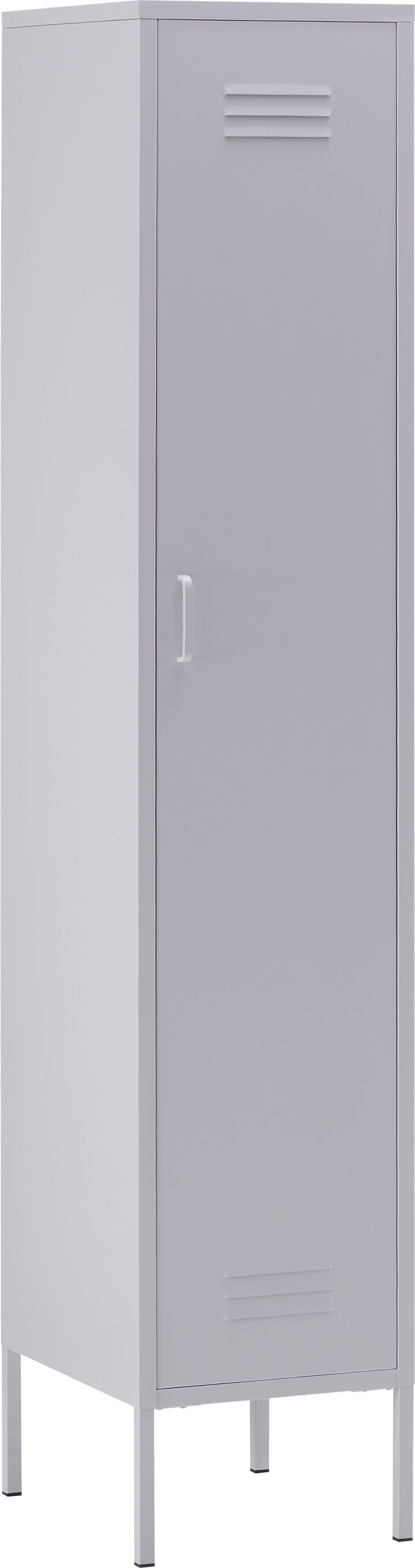 MIKO Schrank Metall lichtgrau35x46xH183c - Hellgrau / B: 35.0 cm x T: 46.0 cm x H: 183.0 cm