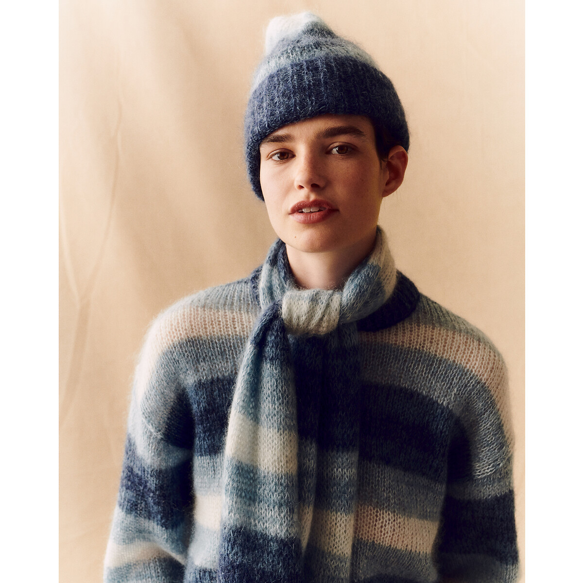 POMANDERE X LA REDOUTE<br>Cachecol com efeito de cor desbotada, mistura de mohair