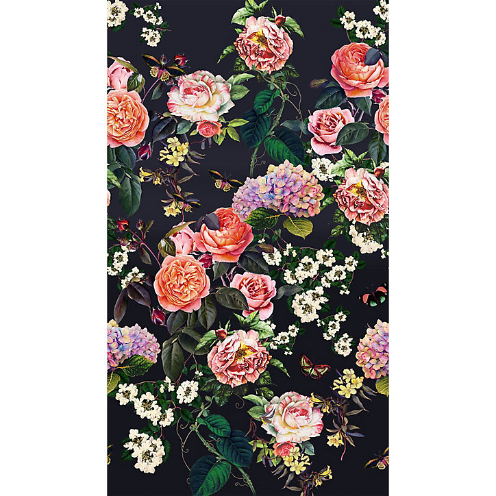 Papier peint panoramique Intissé GoodHome Uvaro noir 280 x 159 cm