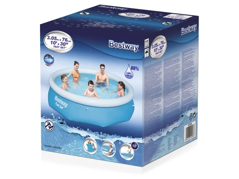 Bestway Quick Set oppustelig swimmingpool, rund, 305x76cm, 57266