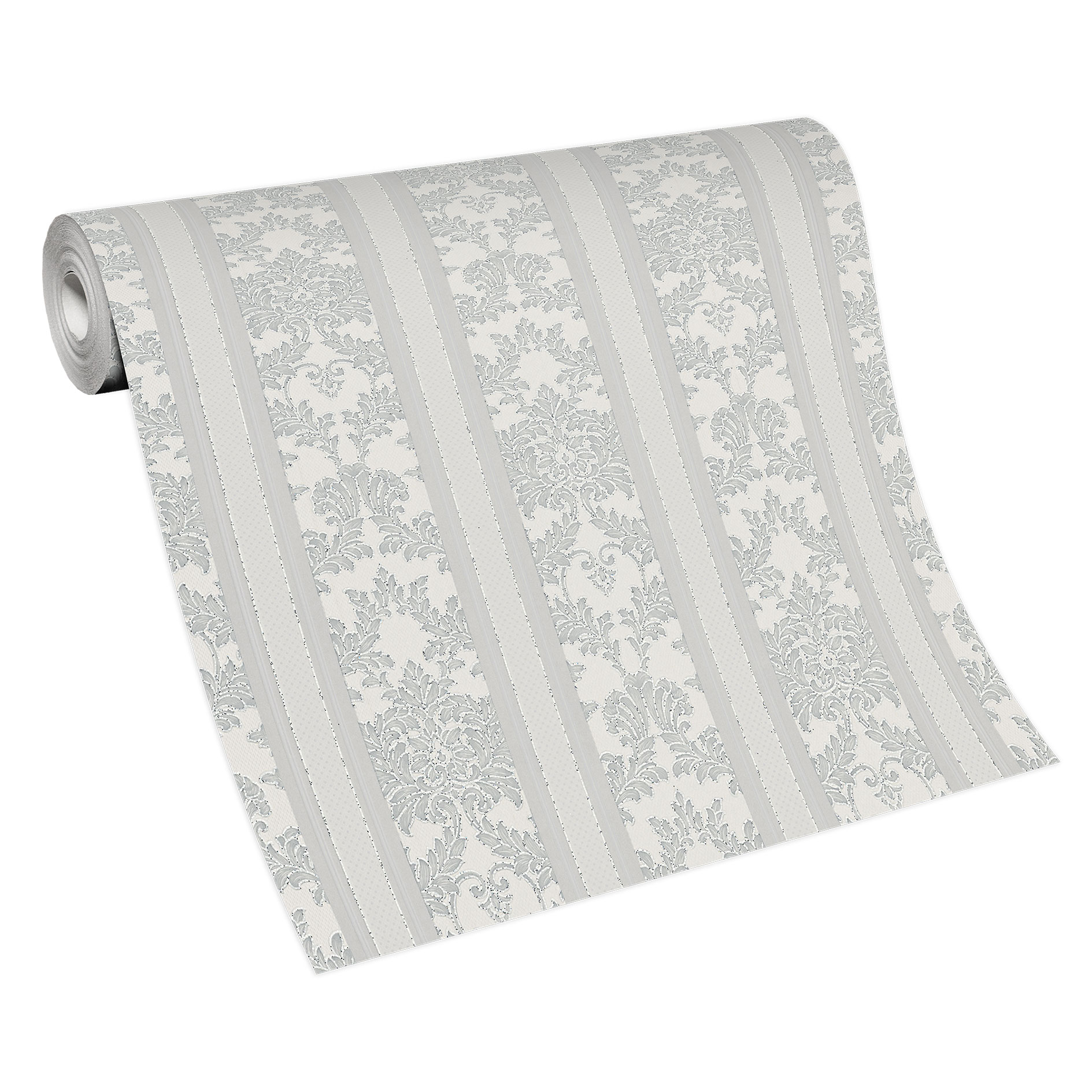 Papiertapete - grau - Ornamente - 10 Meter