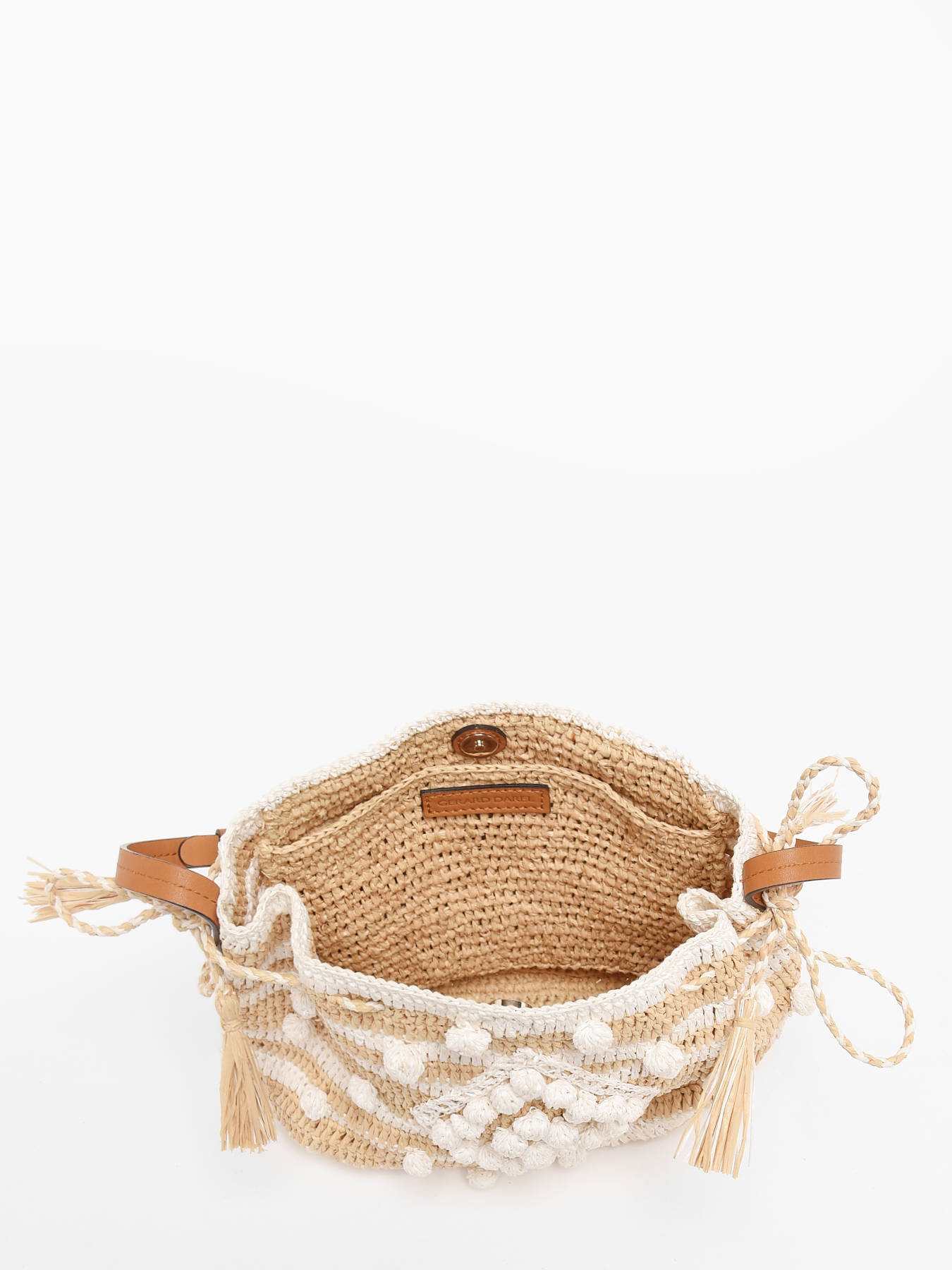 Sac bandoulire Raphia raye Raphia raye GERARD DAREL