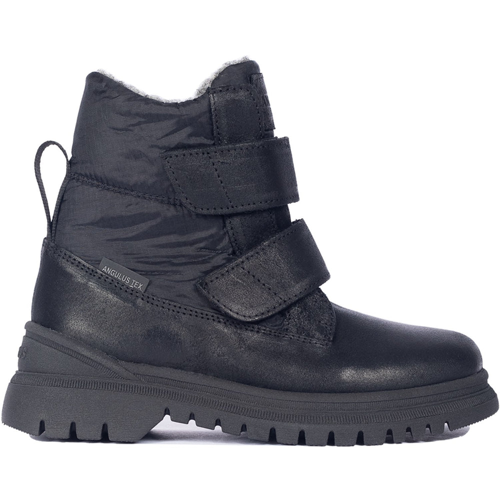 Køb Angulus Black/Black Recycled Ripstop Tex-Snørestøvle Med Logostrop