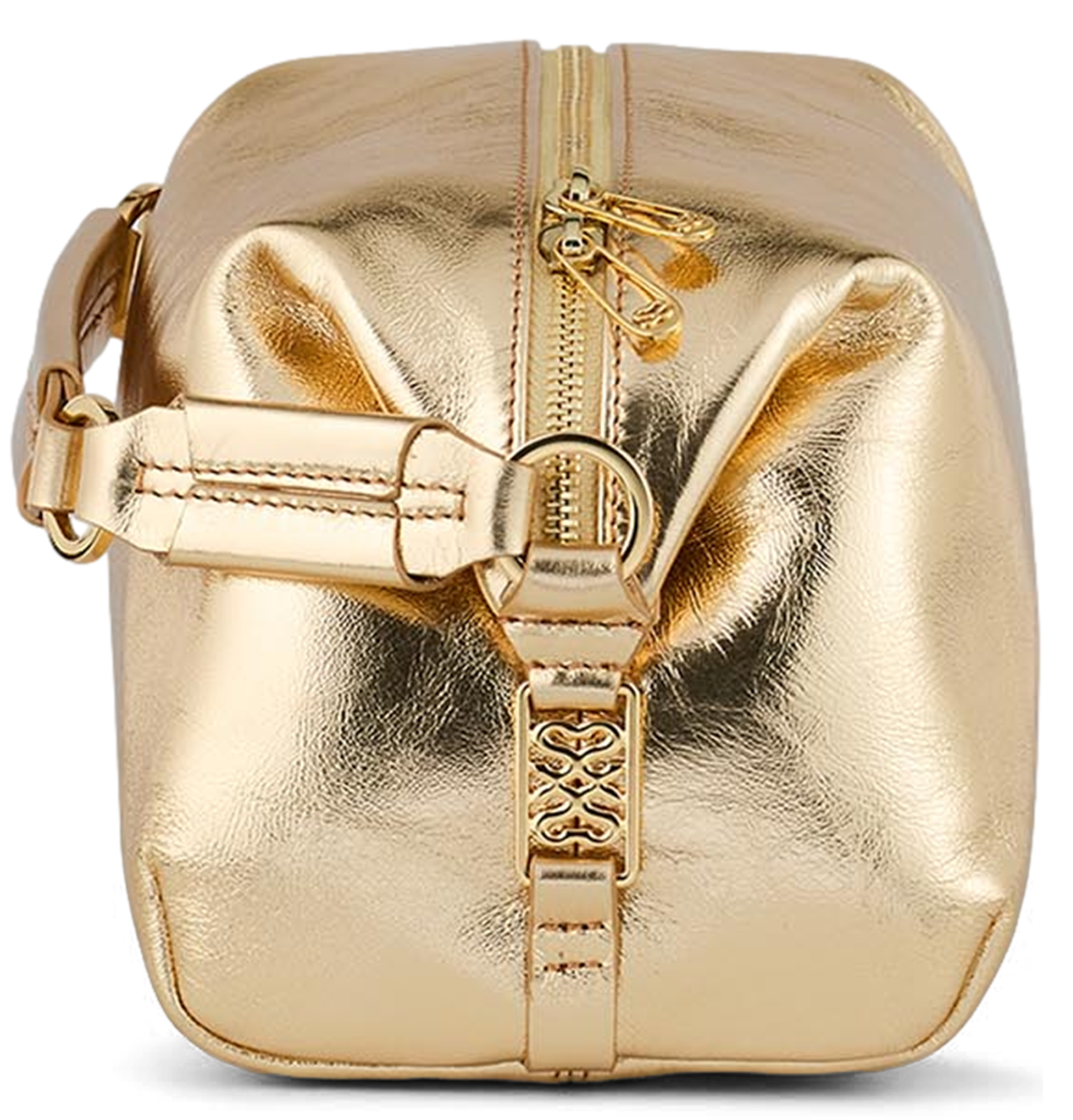 Sac à main en cuir métallisé | Doré