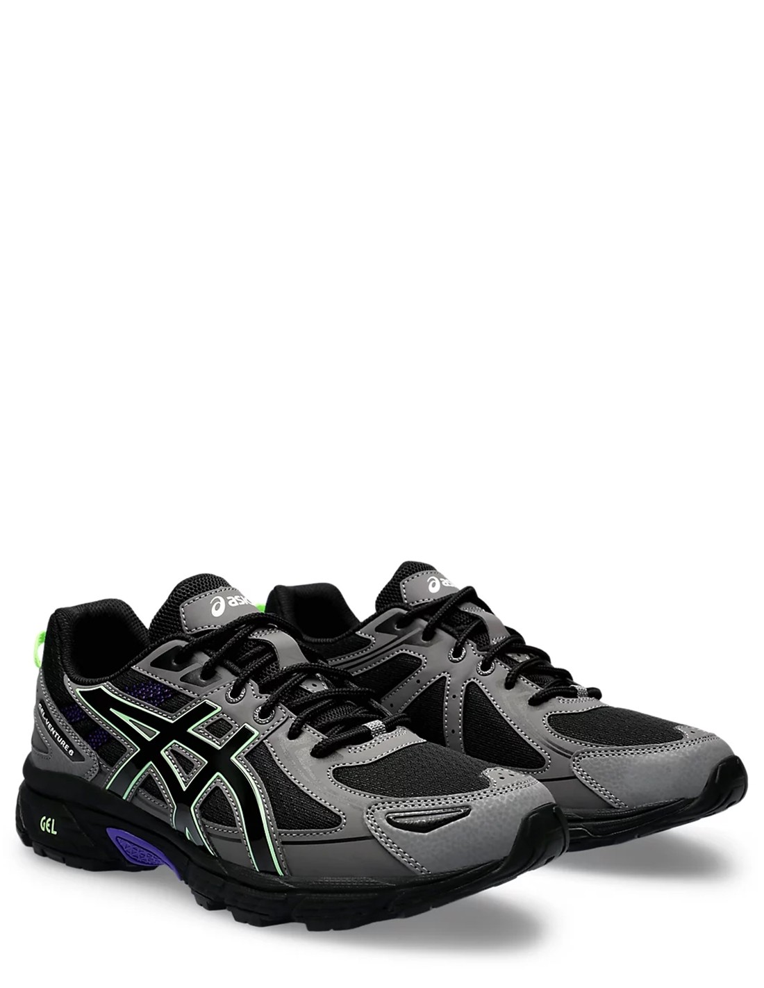 asics Sneakers Homme Gel-Venture 6 Noir/Gris/Vert