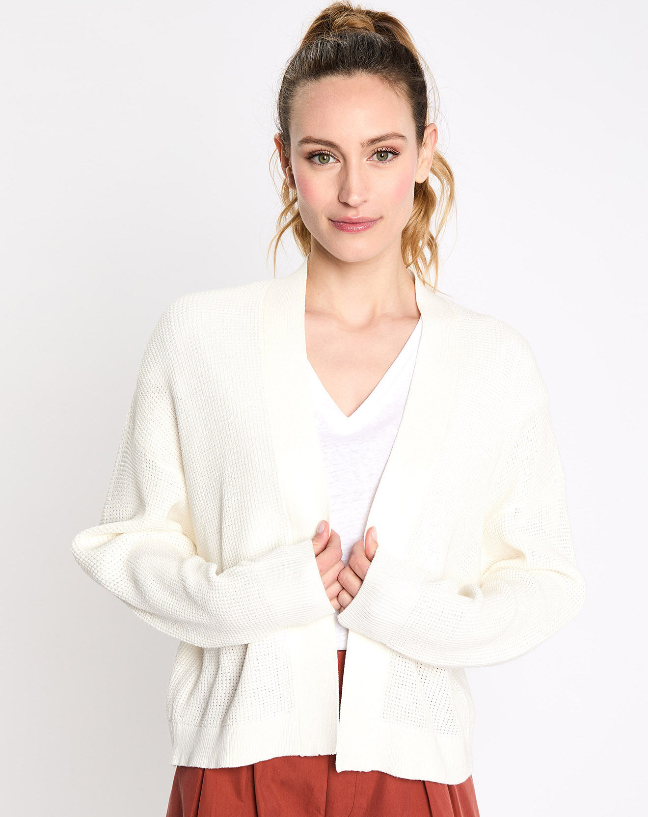 Esprit Cardigan ouvert blanc