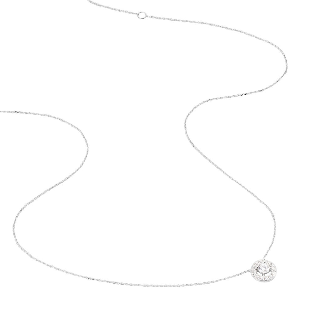 Collier Star Or Blanc Oxyde De Zirconium