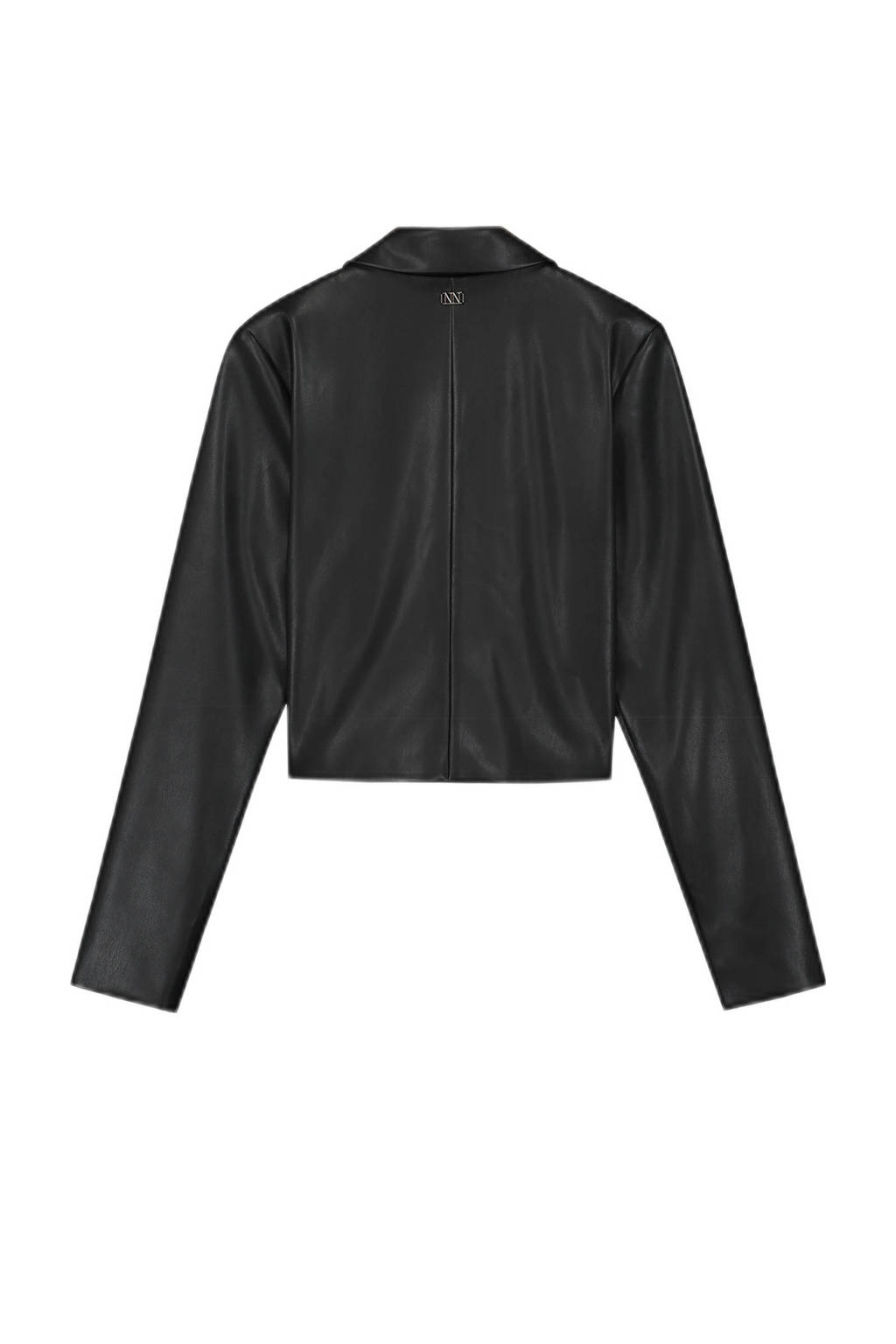 NIK&NIK imitatieleren blazer Lana zwart