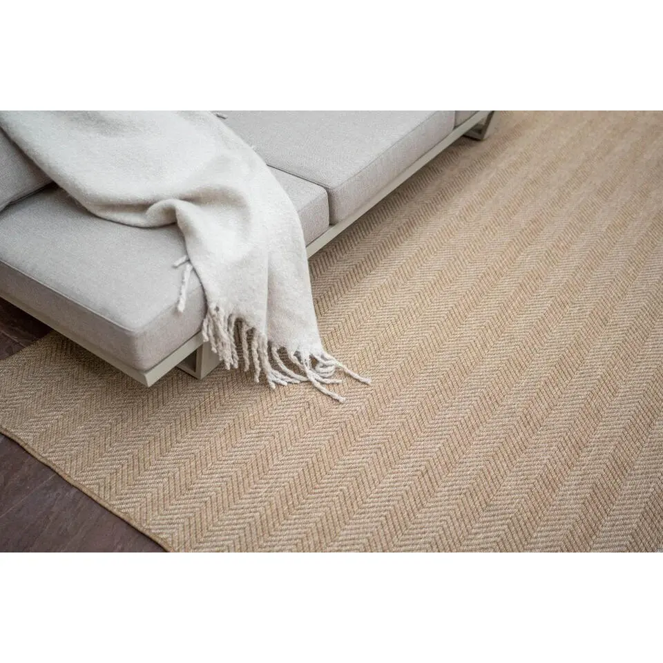 Interieur05 Jute buitenkleed naturel zigzag - 230 x 160 cm