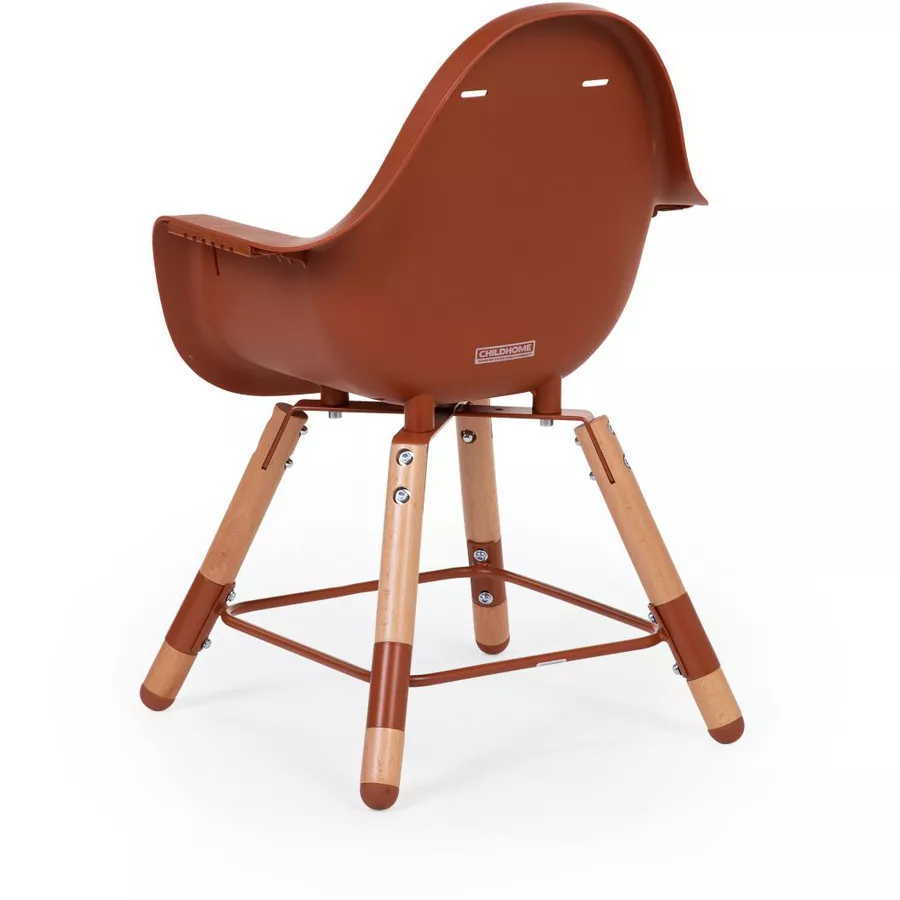 CHILDHOME Hochstuhl Evolu 2 natur  rost 2 in 1 + Ring