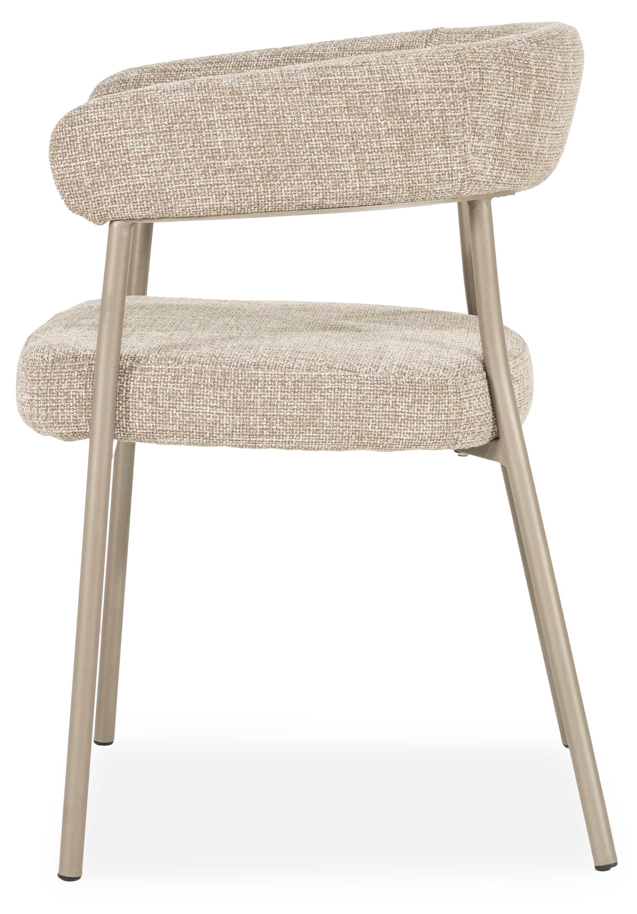 Eetkamerstoel 250028 taupe Yovi B55 x D57 x H77 cm