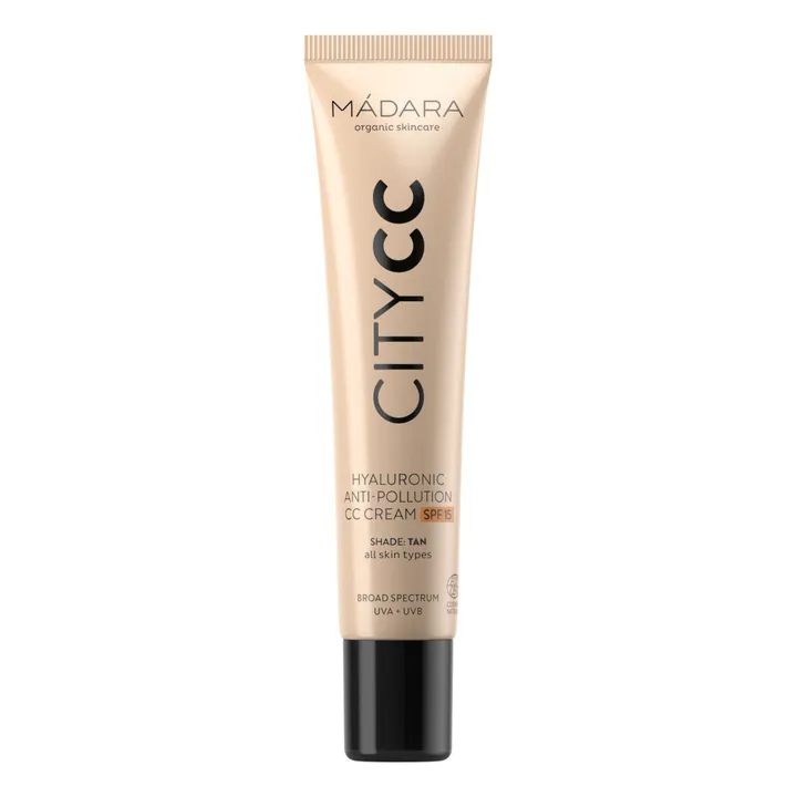 MÁDARA CITY CC Crème anti-Pollution à l’acide hyaluronique SPF15 - 40 ml | Tan