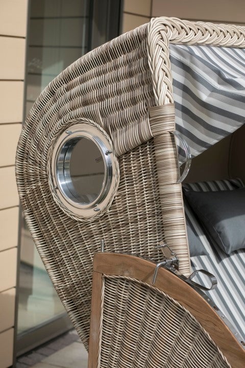 Rantum Teak PE shell strandstoel, design 550