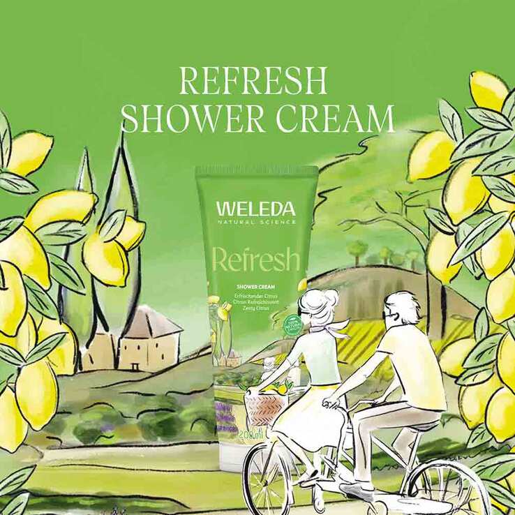 Weleda Refresh Shower Cream Citrus, 200 ml